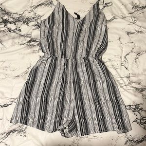 Black & White Patterned Romper